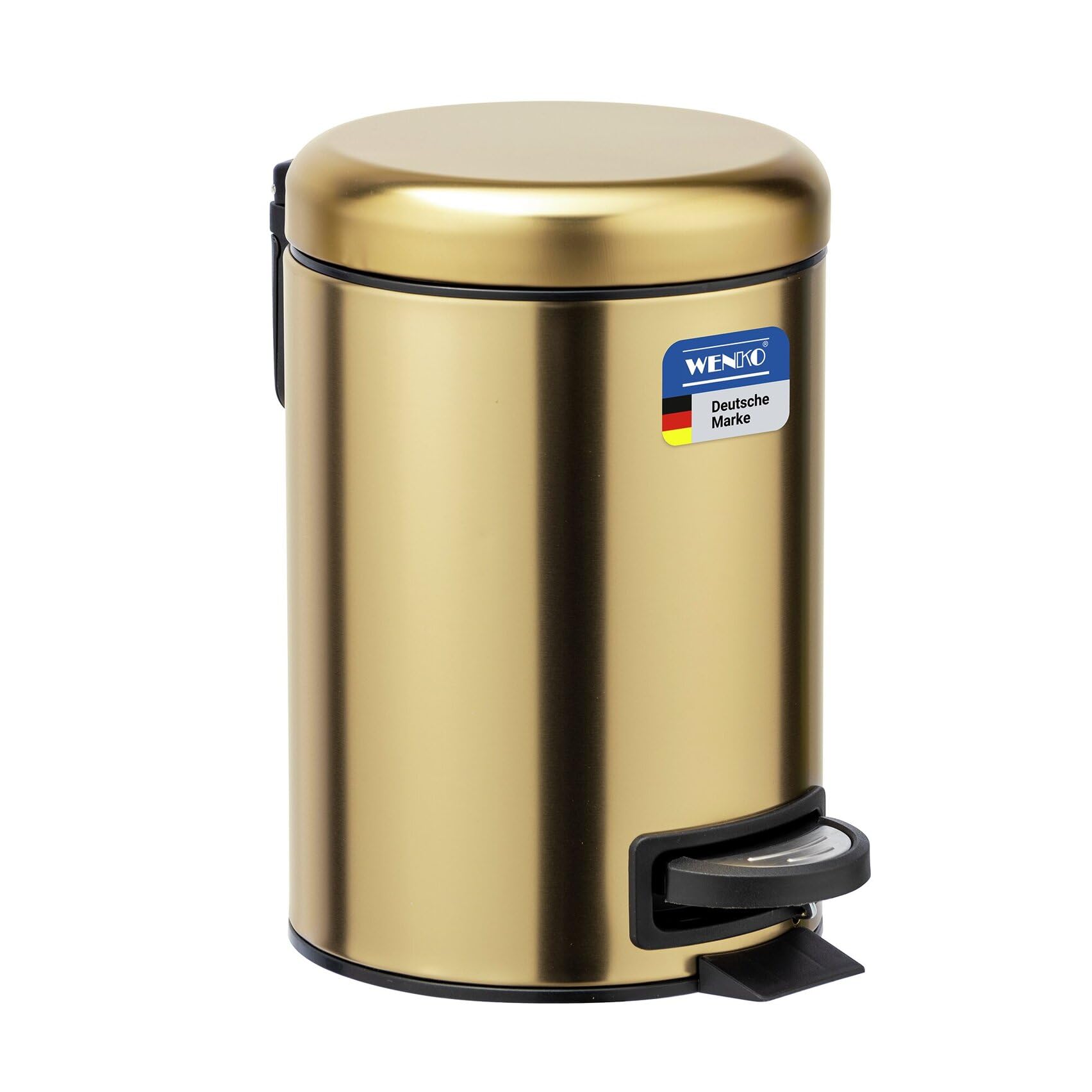 Wenko Leman Cosmetic Pedal Bin Matte Gold 3 L – Cosmetic Bin